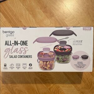 Bentgo Glass Salad Containers - Purple